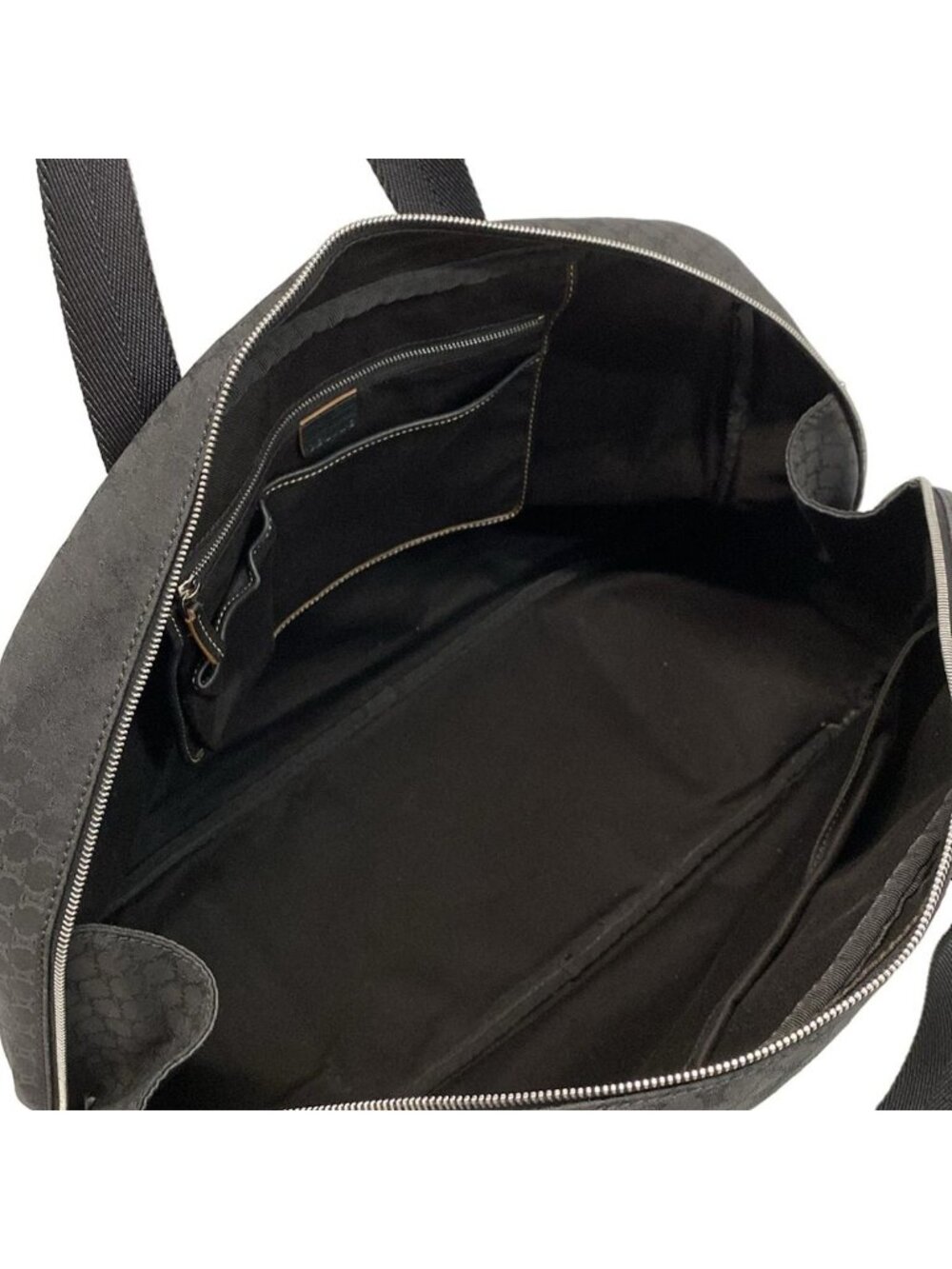 ★SOLD★ Celine Boston Bag Macadam Pattern Black Leather - Picture 7 of 15